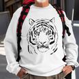 White Tiger Head For Men And Tiger Dad And Tiger Lover Sweatshirt Gifts for Old Men