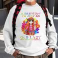 Womens Assuming Im Just An Old Lady Hippie Sweatshirt Gifts for Old Men