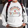 Womens Happy Last Day Of School Leopard Rainbow Hello Summer Sweatshirt Gifts for Old Men