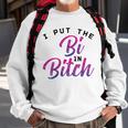 Womens I Put The Bi In Bitch Funny Bisexual Pride Flag Lgbt Gift Sweatshirt Gifts for Old Men