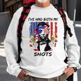 Womens Lincoln 4Th Of July Ive Had Both My Shots Funny Men Women V-Neck Sweatshirt Gifts for Old Men
