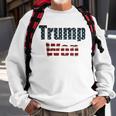 Womens Trump Won Fourth Of July Flag 2024 V-Neck Sweatshirt Gifts for Old Men