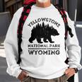 Yellowstone National Park Wyoming Bear Nature Hiking Sweatshirt Gifts for Old Men