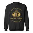 1991 June Birthday Gift 1991 June Limited Edition Sweatshirt
