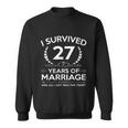 27Th Wedding Anniversary Gifts Couples Husband Wife 27 Years V2 Sweatshirt