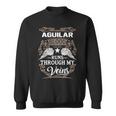 Aguilar Name Gift Aguilar Blood Runs Throuh My Veins Sweatshirt