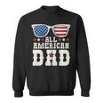 All American Dad Usa Flag Fathers 4Th Of July Day Funny Gift Zip Sweatshirt