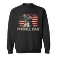 Best Pitbull Dad Ever American Flag 4Th Of July Gift V2 Sweatshirt