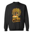 Black Women Afro Hair Art Gemini Queen Gemini Birthday Sweatshirt