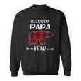 Blessed Papa Bear Buffalo Plaid Bear For Papa Sweatshirt