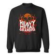 Brutal Heavy Metal Crew Heavy Metal Grandpa Skull On Flames Sweatshirt