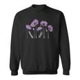 Casual Purple Poppy Flowers Graphic For Women Sweatshirt