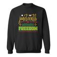 Celebrate Juneteenth Green Freedom African American Sweatshirt