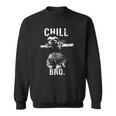 Chill Bro Cool Sloth On Tree Sweatshirt