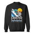 Crested Butte Colorado Retro Snowboard Sweatshirt