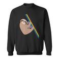 Cute Sloth Design - New Sloth Climbing A Rainbow Sweatshirt