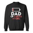 Dad Of 2 Boys & 1 Girl Father Of Two Sons One Daughter Men Sweatshirt