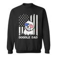 Doodle Dad 4Th Of July Us Flag Dog Dad Patriotic Gift Sweatshirt