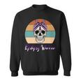 Epilepsy Warrior Skull Women Vintage Purple Ribbon Epilepsy Epilepsy Awareness V2 Sweatshirt