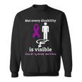 Every Disability Is Visible Aicardi Syndrome Awareness Purple Ribbon Aicardi Syndrome Support Aicardi Syndrome Awareness Sweatshirt