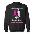 Every Disability Is Visible Eosinophilic Disease Awareness Pink Ribbon Eosinophilic Disease Eosinophilic Disease Awareness Sweatshirt