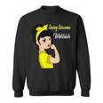 Ewings Sarcoma Warrior Strong Women Yellow Women Ewings Sarcoma Ewings Sarcoma Awareness Sweatshirt