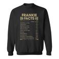 Frankie Name Gift Frankie Facts Sweatshirt