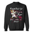 Friends Dont Let Friends Fight Brain Aneurysm Alone Unicorn Burgundy Ribbon Brain Aneurysm Bpd Brain Aneurysm V2 Sweatshirt