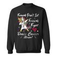 Friends Dont Let Friends Fight Brain Cancer Alone Unicorn Grey Ribbon Brain Cancer Brain Cancer Awareness V2 Sweatshirt