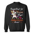 Friends Dont Let Friends Fight Multiple Sclerosis Alone Unicorn Orange Ribbon Multiple Sclerosis Multiple Sclerosis Awareness Sweatshirt