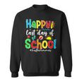 Funny Happy Last Day Of School Hello Summer Multicolored Sweatshirt