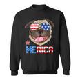 Funny Pug 4Th Of July Merica Mens Womens Kids American Flag Sweatshirt