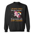 Funny Unicorn Kind Rainbow Graphic Plus Size Sweatshirt