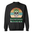 Gastroparesis Warrior Skull Women Vintage Green Ribbon Gastroparesis Gastroparesis Awareness Sweatshirt