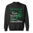 Gastroparesis Warrior Skull Women Vintage Green Ribbon Gastroparesis Gastroparesis Awareness V2 Sweatshirt