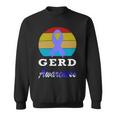 Gerd Awareness Vintage Periwinkle Blue Ribbon Gastroesophageal Reflux Disease Gerd Awareness Sweatshirt