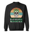 Glaucoma Warrior Skull Women Vintage Green Ribbon Glaucoma Glaucoma Awareness V2 Sweatshirt