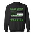 Glaucoma Warrior Usa Flag United States Flag Green Ribbon Glaucoma Glaucoma Awareness Sweatshirt