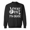 Happy Last Day Of School Retro Peace Out 7Th Grade Sweatshirt