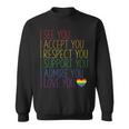 I See Accept Respect Support Admire Love You Lgbtq V2 Sweatshirt