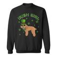 Irish Girl Leprechaun Poodle Dog St Patricks Day Kids Sweatshirt