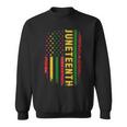 Juneteenth Us Flag Black King Melanin Dad Men Fathers Day Sweatshirt