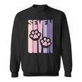 Kids 7Th Birthday Paw Cute Dog Fan 7 Years Old For Girls Sweatshirt