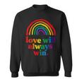Love Will Always Win Pride Rainbow Kid Child Lgbt Quote Fun Sweatshirt