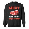 Meat Your Grill’S Best Friend Butcher Chef Cook Bbq Sweatshirt