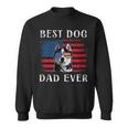 Mens Best Dog Dad Ever Husky American Flag 4Th Of July Sweatshirt