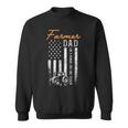 Mens Farmer Dad Like A Normal Dad Only Cooler Usa Flag Farming Sweatshirt