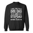 Mens Fathers Day I Have Two Titles Dog Dad And Stepdad Sweatshirt