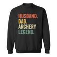 Mens Funny Archer Husband Dad Archery Legend Vintage Sweatshirt