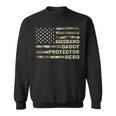 Mens Husband Daddy Protector Hero Fathers Day Flag Gift Sweatshirt